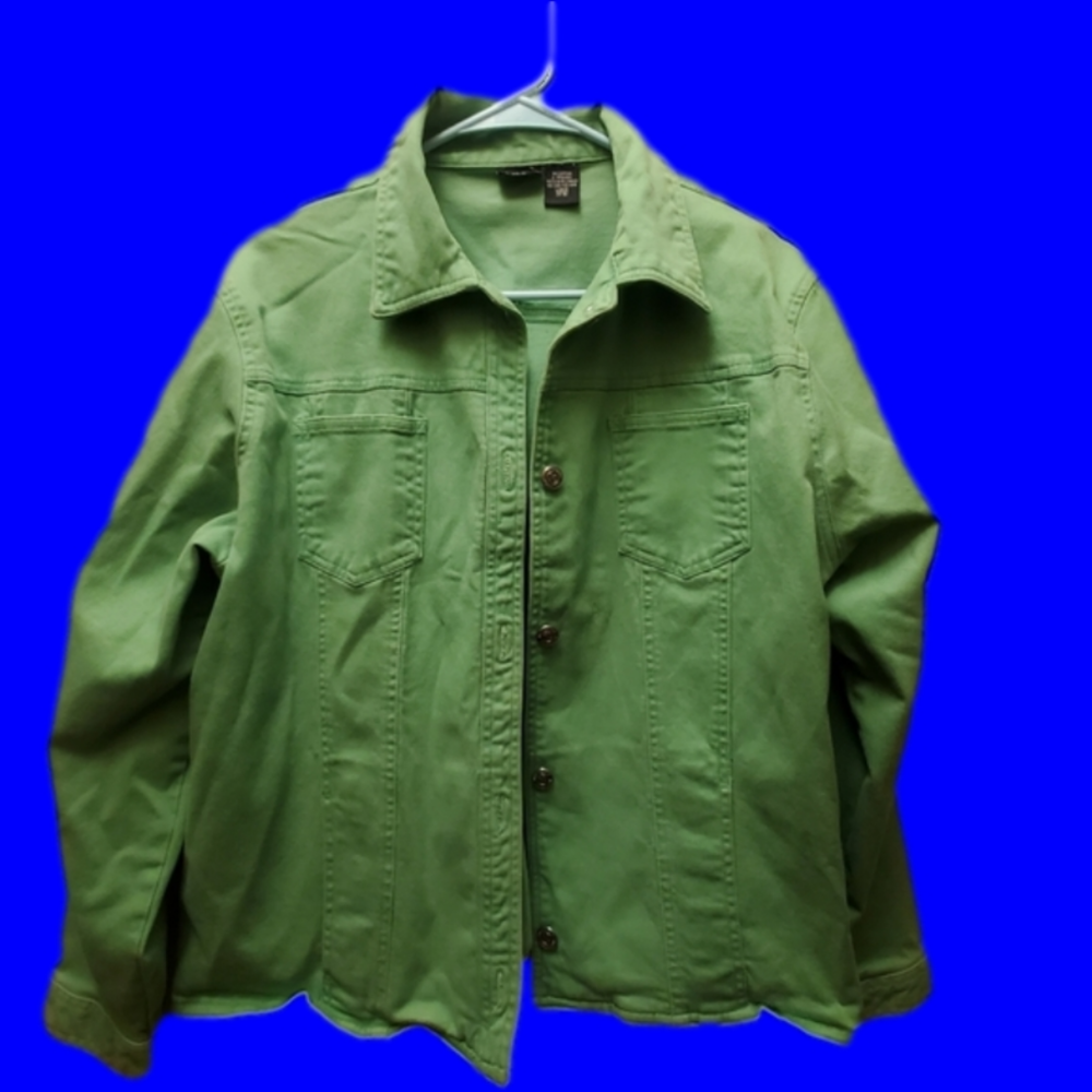 St.  patrick's day size large women's green Button close  jacket St Patty's Day